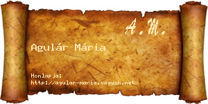 Agulár Mária névjegykártya