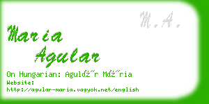 maria agular business card